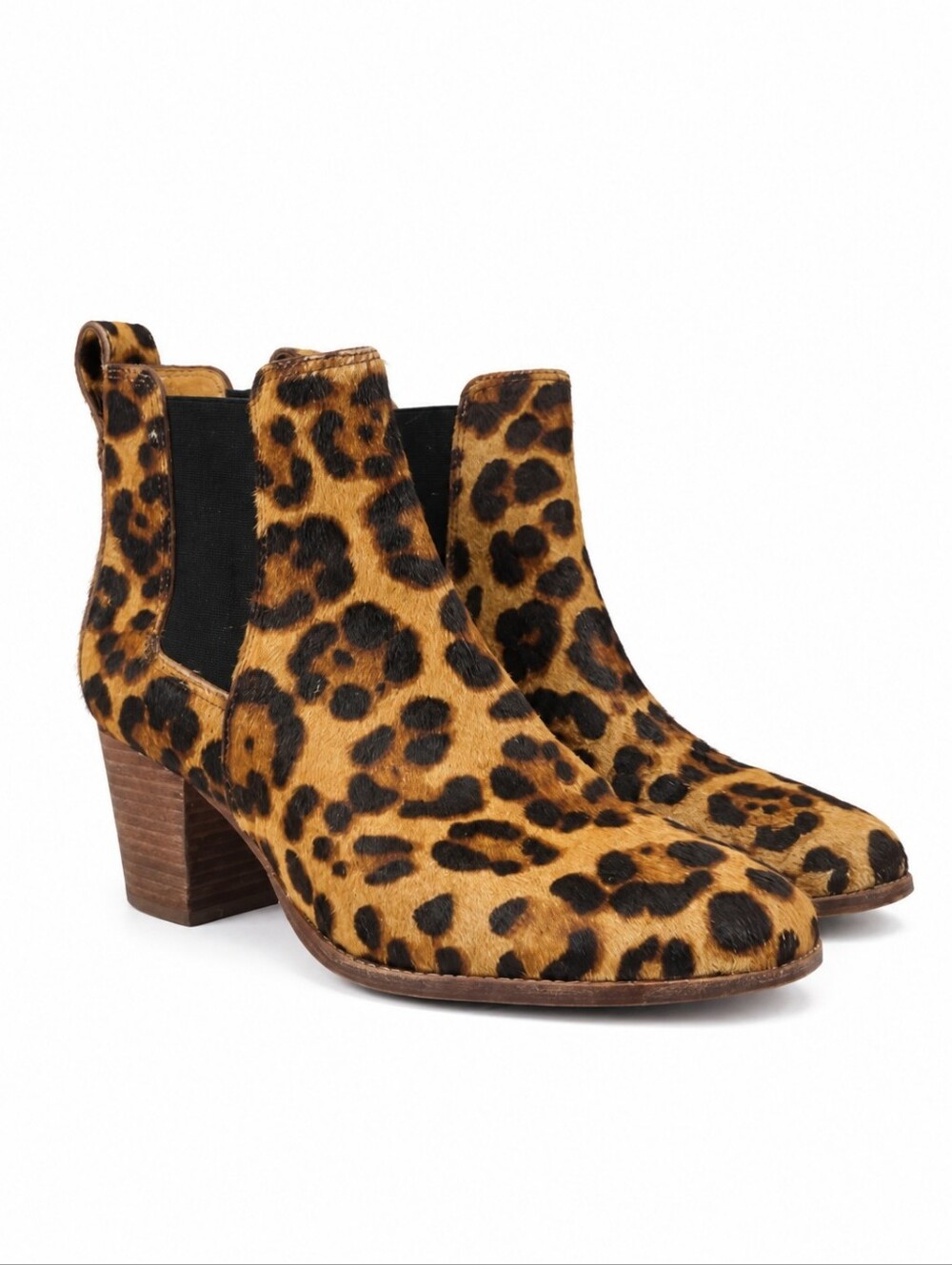 Madewell The Regan Leopard Calf Hair Women's Ankle Boots Size 7.5